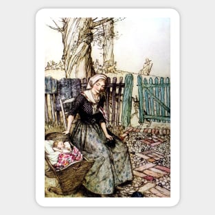 Bye Baby Bunting - Mother Goose - Arthur Rackham Sticker